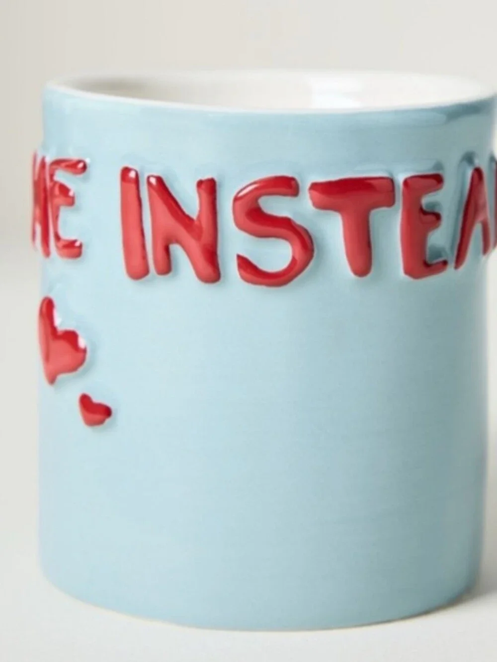 anthropologie l&clay Kiss Me Instead Mug